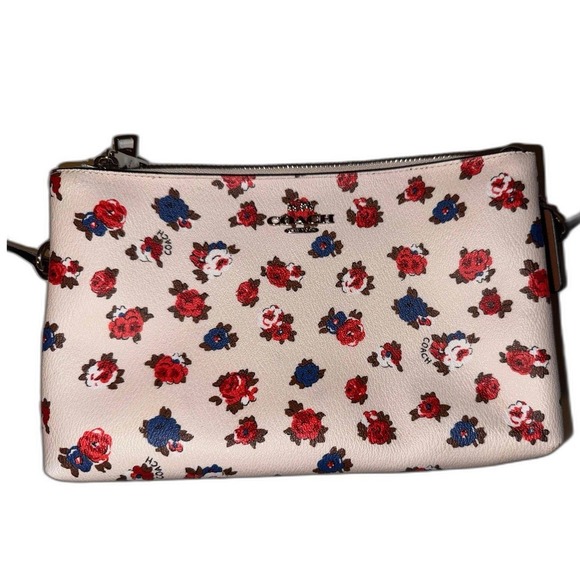 Coach CROSSBODY IN TEA ROSE FLORAL COATED CANVAS F57628 W/ Matching Wallet - Picture 7 of 16